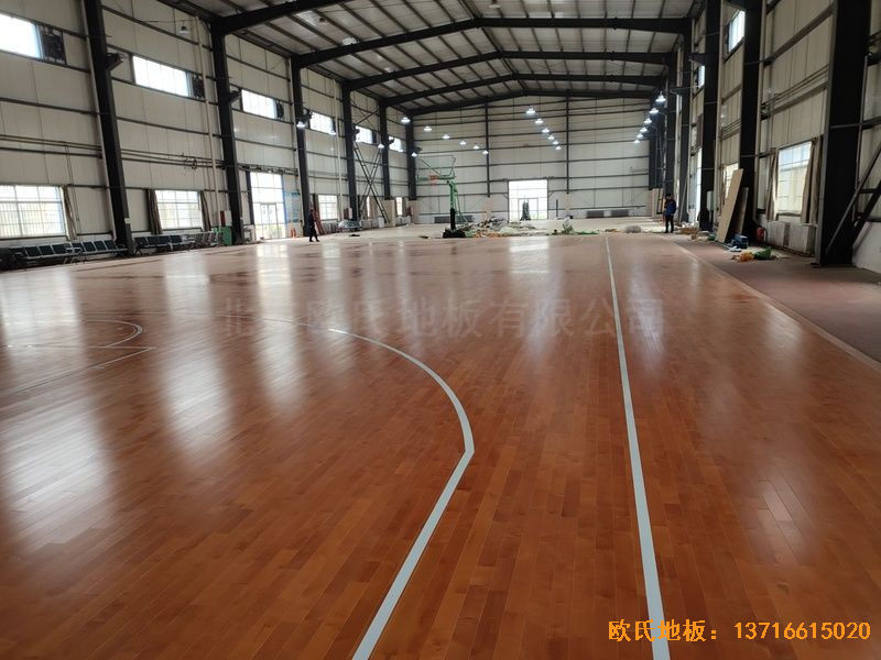 山东临沂市监狱运动木地板施工案例