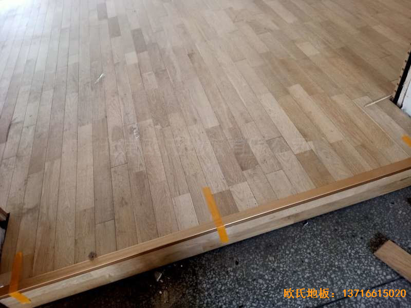 山西运城财经学校运动木地板安装案例