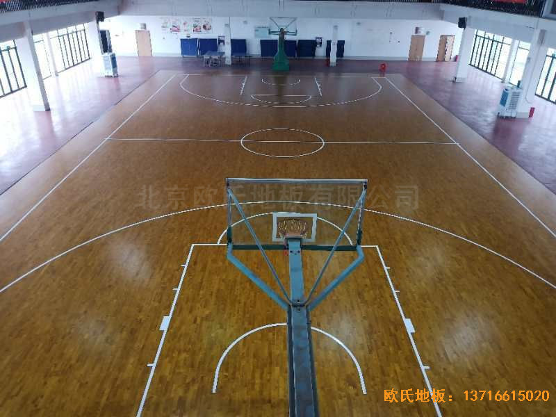 广西来宾市较好的中学体育木地板铺设案例