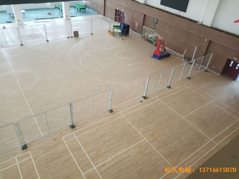新疆和田昆玉市文化馆体育木地板铺装案例
