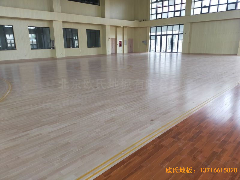 江苏连云港消防队运动木地板安装案例