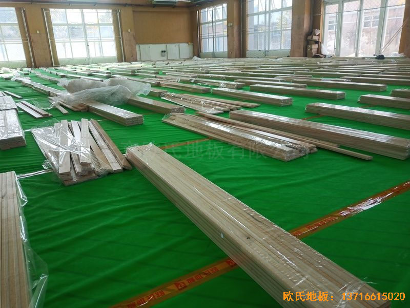 北京大兴区团河路98号运动地板铺设案例