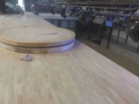 圆形升降舞台运动地板安装工程案例