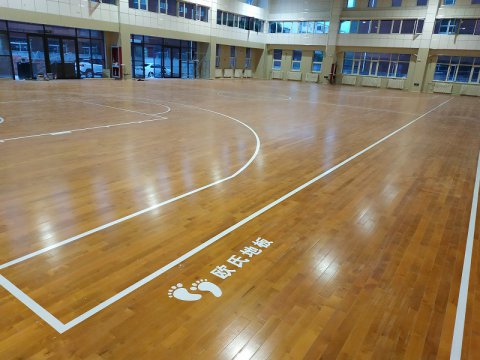 宁夏银川实验学校枫桦B运动地板完工效果