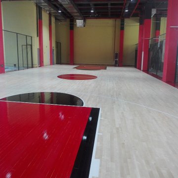 杭州篮球场运动木地板配色效果图