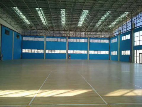云南省文山州文山学院体育馆运动木地板安装