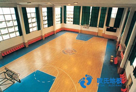 篮球场木地板划线材料 篮球场地板标准尺寸