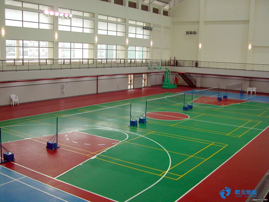 篮球场木地板划线材料 篮球场地板标准尺寸