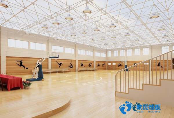 双层龙骨运动场馆木地板保养知识