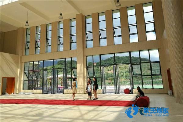 学校篮球场地木地板冲击测试