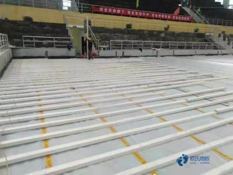 大学体育篮球地板施工流程